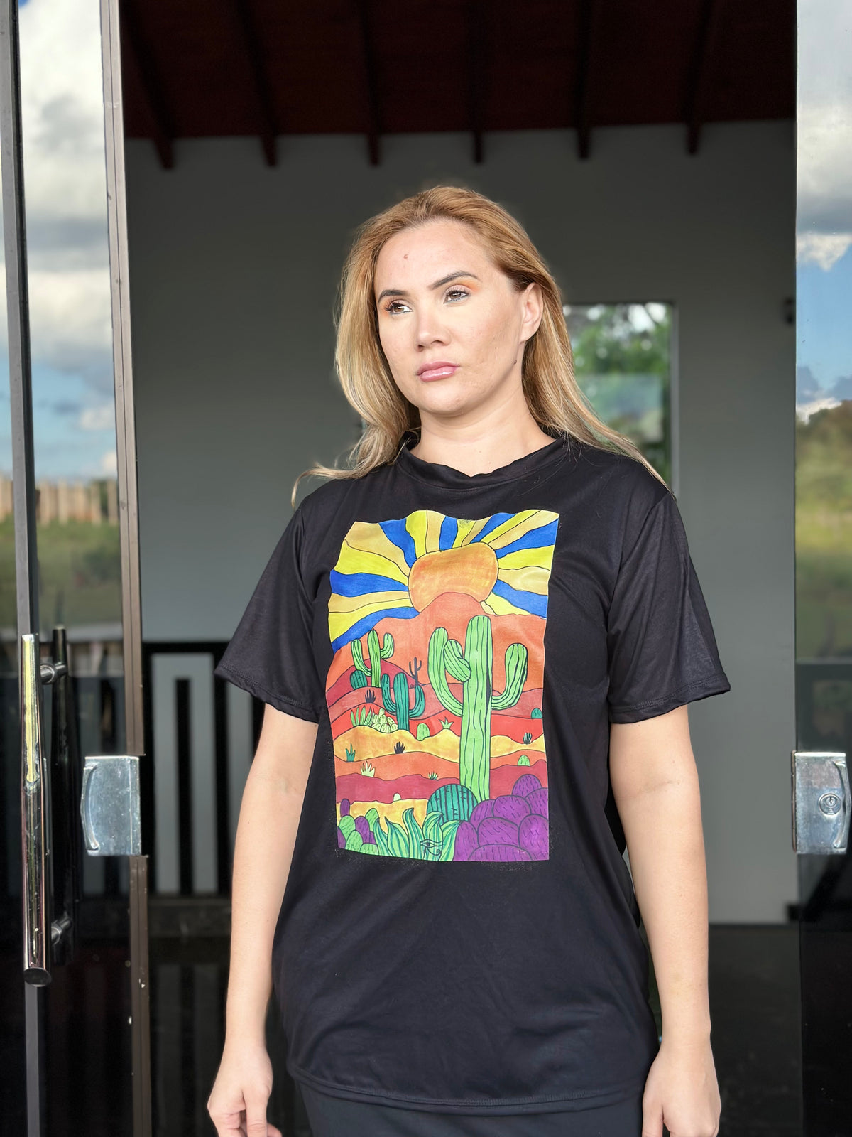 Remera Negro con Diseño