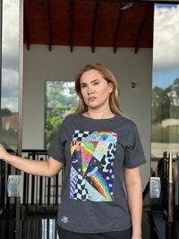 Remera Gris con diseño