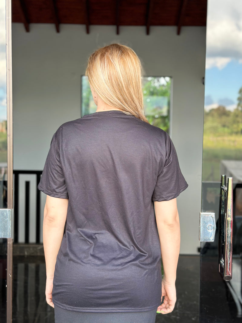 Remera Negro con Diseño